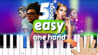 5 Songs for beginners anyone can play with 1 hand  100 SUPER EASY PIANO TUTORIAL [upl. by Vareck]