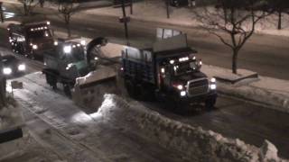 Street snow removal Deneigement in Lachine  Montreal Quebec Canada [upl. by Yanehs837]