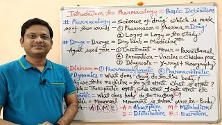 01 Introduction to Pharmacology Part01 Terms amp Definition in Pharmacology English [upl. by Koosis]