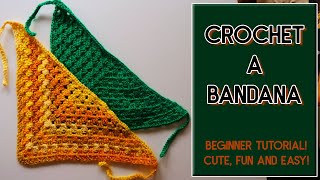 Crochet Bandana Tutorial  Quick and Easy Kerchief Tutorial for Beginners [upl. by Ariuqahs]