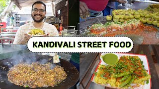 KANDIVALI STREET FOOD  Radhe Dhokla Swastik Frankie Swagat Pav pattice and more [upl. by Mikael]