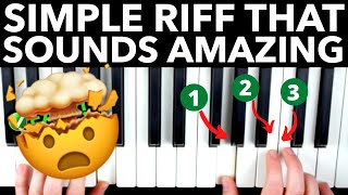 One Simple Piano Riff That Sounds AMAZING 🤯 for beginners [upl. by Heloise157]