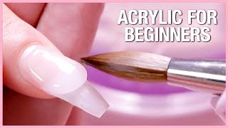 💅Acrylic Nail Tutorial  How to apply Acrylic for Beginners📚 [upl. by Pasol217]