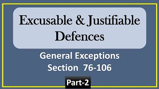 Excusable Defences amp Justifiable Defences of IPC  General Exceptions of IPC  Legal Vantage [upl. by Merilyn613]