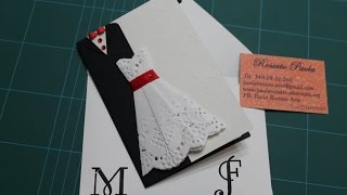 Wedding card DIY  biglietto di auguri per un matrimonio [upl. by Dolorita]