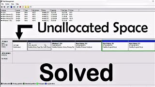 Unallocated Space before C drive How to fix [upl. by Suiravaj]