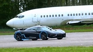 Koenigsegg One1 top speed run  225 mph FLYBY [upl. by Salmon]