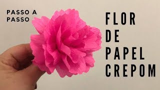 Flor de papel crepom FÁCIL [upl. by Ag]