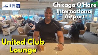 United Club Airport Lounge Tour  Terminal 1  Chicago O’Hare International Airport ORD [upl. by Idnew392]