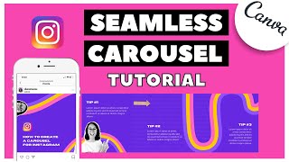 How to create a seamless INSTAGRAM CAROUSEL with canva [upl. by Lamej]