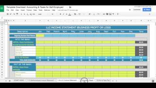 The BUSINESS SPREADSHEET TEMPLATE for SelfEmployed Accounting amp Taxes ampLLCs [upl. by Schlosser948]