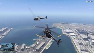 GTA 5  Stealing a Buzzard  Five Star Escape [upl. by Iluj914]