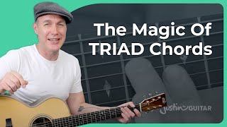 How to Easily Play Triad Chords on Guitar [upl. by Eserrehs58]