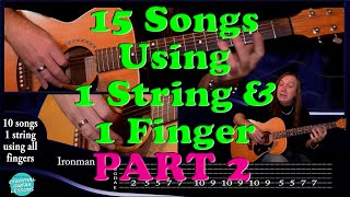 15 1 String Guitar Songs Part 2 Beginners Guitar Songs Easy Songs to Play on Guitar [upl. by Neiv]