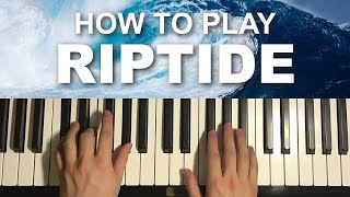 How To Play  Vance Joy  Riptide Piano Tutorial Lesson [upl. by Eniar]