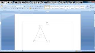 TUTORIAL SEDERHANA CARA MENGGAMBAR BANGUN DATAR SEGITIGA DI MS WORD [upl. by Tades601]