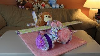 Airplane Diaper Cake How To Make [upl. by Neville]