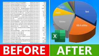 How to track expenses AUTOMATICALLY in Excel  BUDGET SPREADSHEET [upl. by Uzzia]