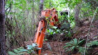 Abandoned Excavator left in woods for 16 years Will it start [upl. by Nidorf]