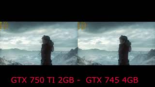 GTX 750 TI 2GB VS GTX 745 4GB  1080P Benchmark Comparison [upl. by Ruella]