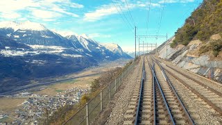 ★ 4K 2x🎥 🇨🇭Brig  Kandersteg  Basel Cab ride during winter 022020 [upl. by Lelia353]