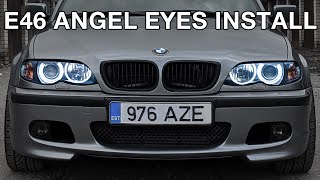 BMW E46 Angel Eyes Installation and Wiring  Easy Guide [upl. by Gentilis]