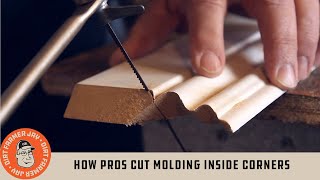 How Pros Cut Molding Inside Corners [upl. by Aihsiek297]