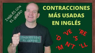 CONTRACCIONES EN INGLÉS las contracciones más usadas [upl. by Carrol]