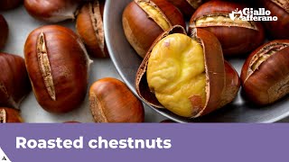 ROASTED CHESTNUTS IN THE OVEN easy to peel [upl. by Tekcirk214]