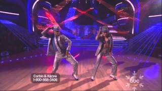 Karina Smirnoff and Corbin Bleu dancing Freestyle on DWTS 11 25 13 [upl. by Ayerhs]