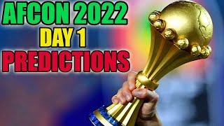 AFCON 2022 DAY 1 PREDICTIONS [upl. by Anaher]