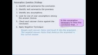 11 Strategy for GMAT Assumption Questions [upl. by Kinnie710]