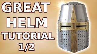 How to make a medieval Great helmet part 12 [upl. by Aihsilat]