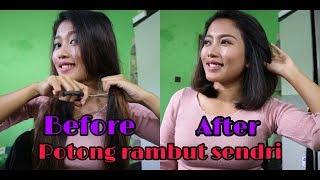 Tutorial  Memotong rambut sendiri dirumah  Tutorial cutting hair [upl. by Sexton]