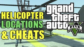 GTA 5 Secrets  All Helicopter Locations  Buzzard Cheat Code Spawn Attack Helicopter [upl. by Ivetts]