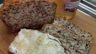 Leinsamenbrot mit Nüsse ohne weißes Mehl Flaxseed bread with nuts without white flour [upl. by Ancelin]