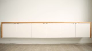 DIY Floating Sideboard IKEA Hack  theworktop [upl. by Annadroj]