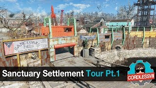 Fallout 4  Sanctuary Settlement Tour Part 1 [upl. by Natsyrt980]