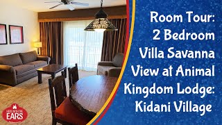 AKL Kidani Village  2 Bedroom Villa Savanna View  Room Tour [upl. by Afrika585]