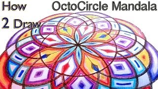 ❁ How To Draw Mandala ❁ OctoCircles  DearingDraws [upl. by Llyrpa]