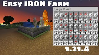 Minecraft Easy IRON Farm Tutorial 1214 [upl. by Alleunamme]