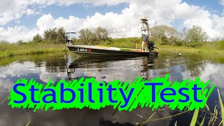 1436 Jon Boat Stability Test Review [upl. by Ettenay]