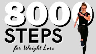 🔥8000 STEPS🔥FAST WALKING WORKOUT for Weight Loss🔥Low Intensity Sweaty FAT BURNING POWER WALK🔥 [upl. by Micheline]