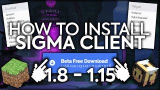 18  116 MINECRAFT  HOW TO INSTALL SIGMA 50 HACK CLIENT for every version  Optifine [upl. by Harwilll]