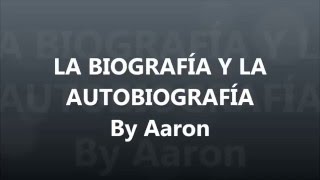 Biografía y autobiografía [upl. by Malka565]