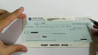 How to fill a cheque in english  How to fill cheque  How to fill sbi check [upl. by Ner693]