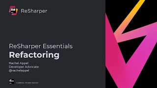 Refactoring  ReSharper Essentials [upl. by Andert482]