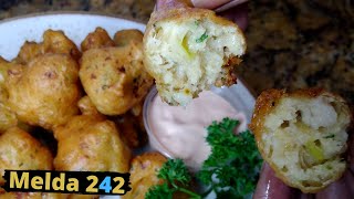 BAHAMIAN CONCHY CONCH FRITTERS  BAHAMIAN COOKING [upl. by Bihas]