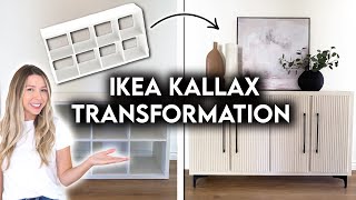 DIY IKEA HACK KALLAX TRANSFORMATION  FLUTED SIDEBOARD [upl. by Ahsyla]