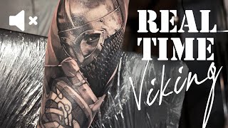 Realistic Viking  Real Time Tattoo entire process with no sound [upl. by Chapin73]